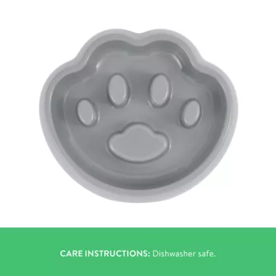 Top Paw® Paw Slow Feeder Dog Bowl, Grey, Holds 2 Cups - Image 3
