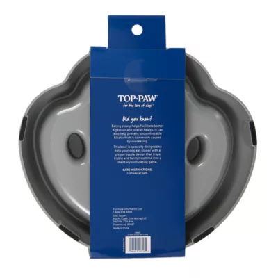 Top Paw® Paw Slow Feeder Dog Bowl, Grey, Holds 2 Cups - Image 8