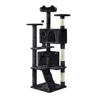 Yaheetech Cat Multilevel Cactus Themed Tree Tower - Green, 62.5 in - Image 1