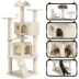Yaheetech Cat Multilevel Cactus Themed Tree Tower - Green, 62.5 in image thumbnail 5
