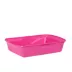 ExquisiCat® Large Cat Open Pan Litter Box W/ Durable Plastic Material & Enlarged Rim, Pink image thumbnail 1