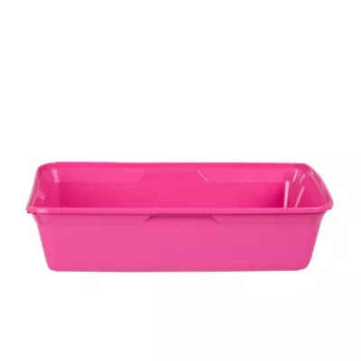ExquisiCat® Large Cat Open Pan Litter Box W/ Durable Plastic Material & Enlarged Rim, Pink - Image 2