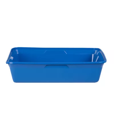 ExquisiCat® Large Cat Open Pan Litter Box W/ Durable Plastic Material & Enlarged Rim, Blue - Image 2
