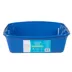 ExquisiCat® Large Cat Open Pan Litter Box W/ Durable Plastic Material & Enlarged Rim, Blue image thumbnail 4