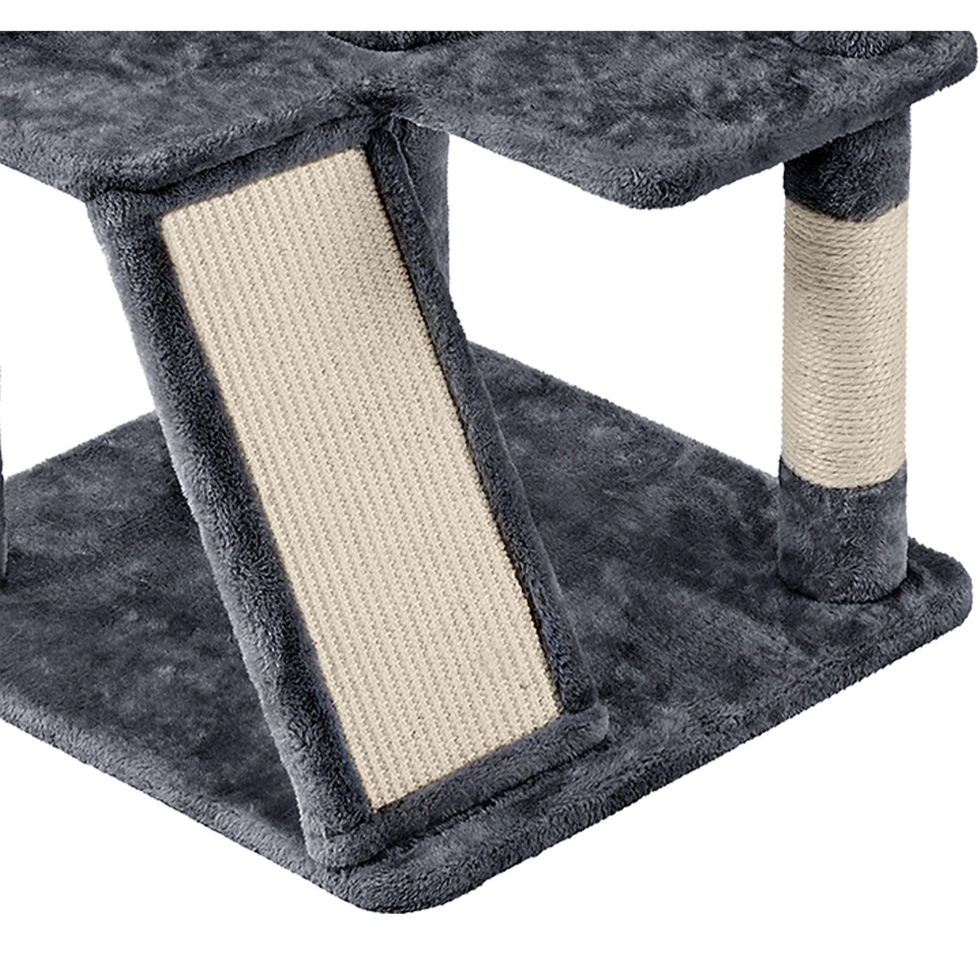 Yaheetech 57.5-in Multi-Level Cat Tree with 2 Condos, Perches and Basket - thumbnail 5