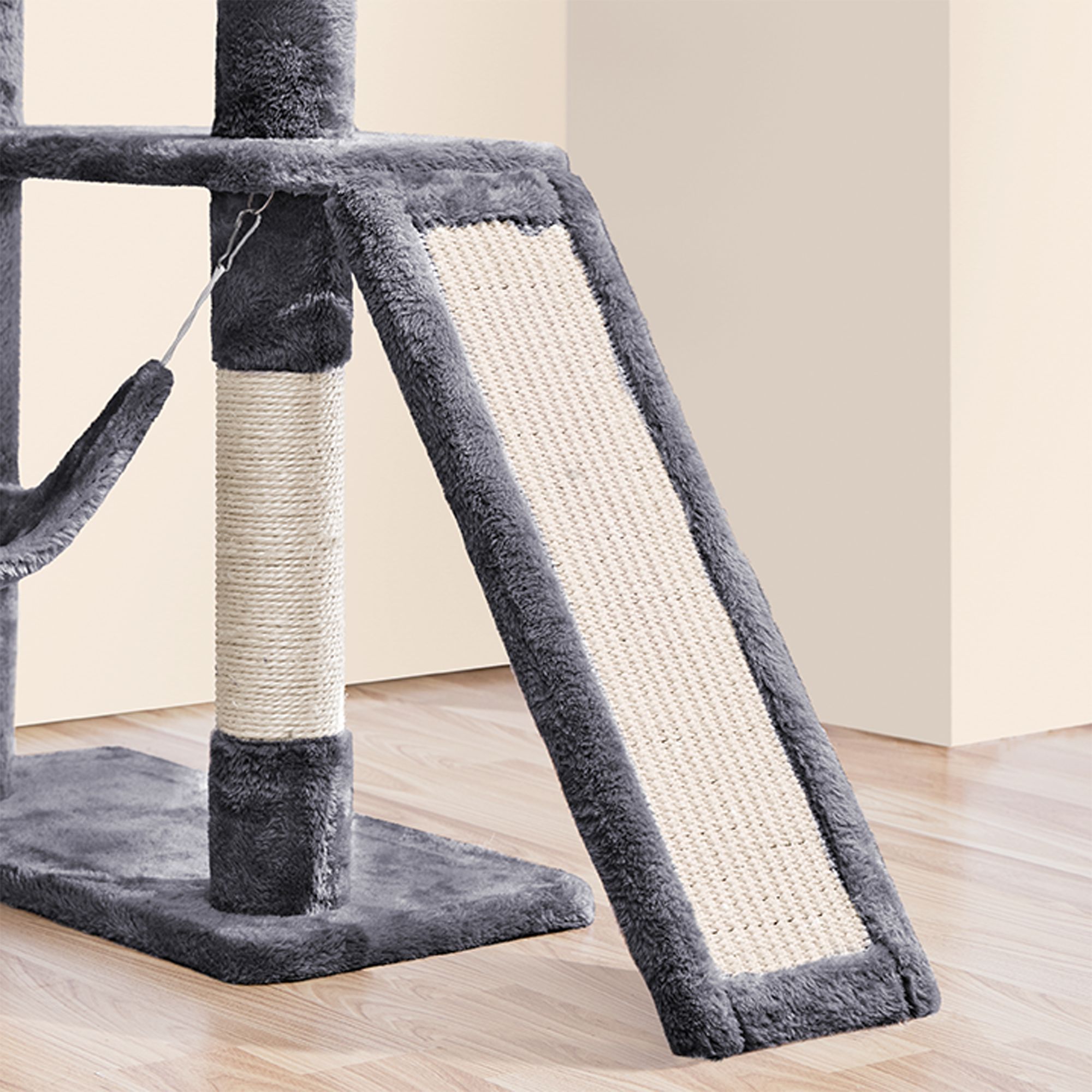 Yaheetech 54-in Multi-Level Cat Tree with Condo, Hammock and Scratching Board - thumbnail 5