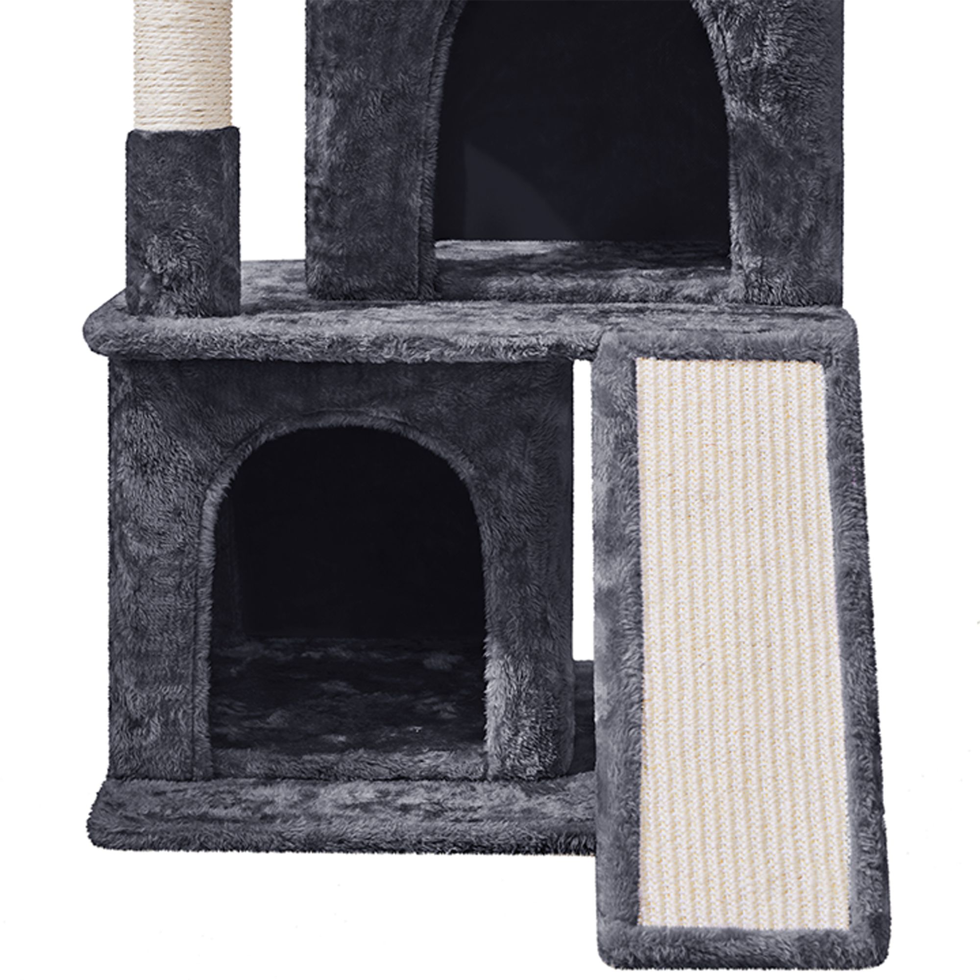Yaheetech 36-in Multi-Level Cat Tree with 2 Condos and Scratching Board - thumbnail 4