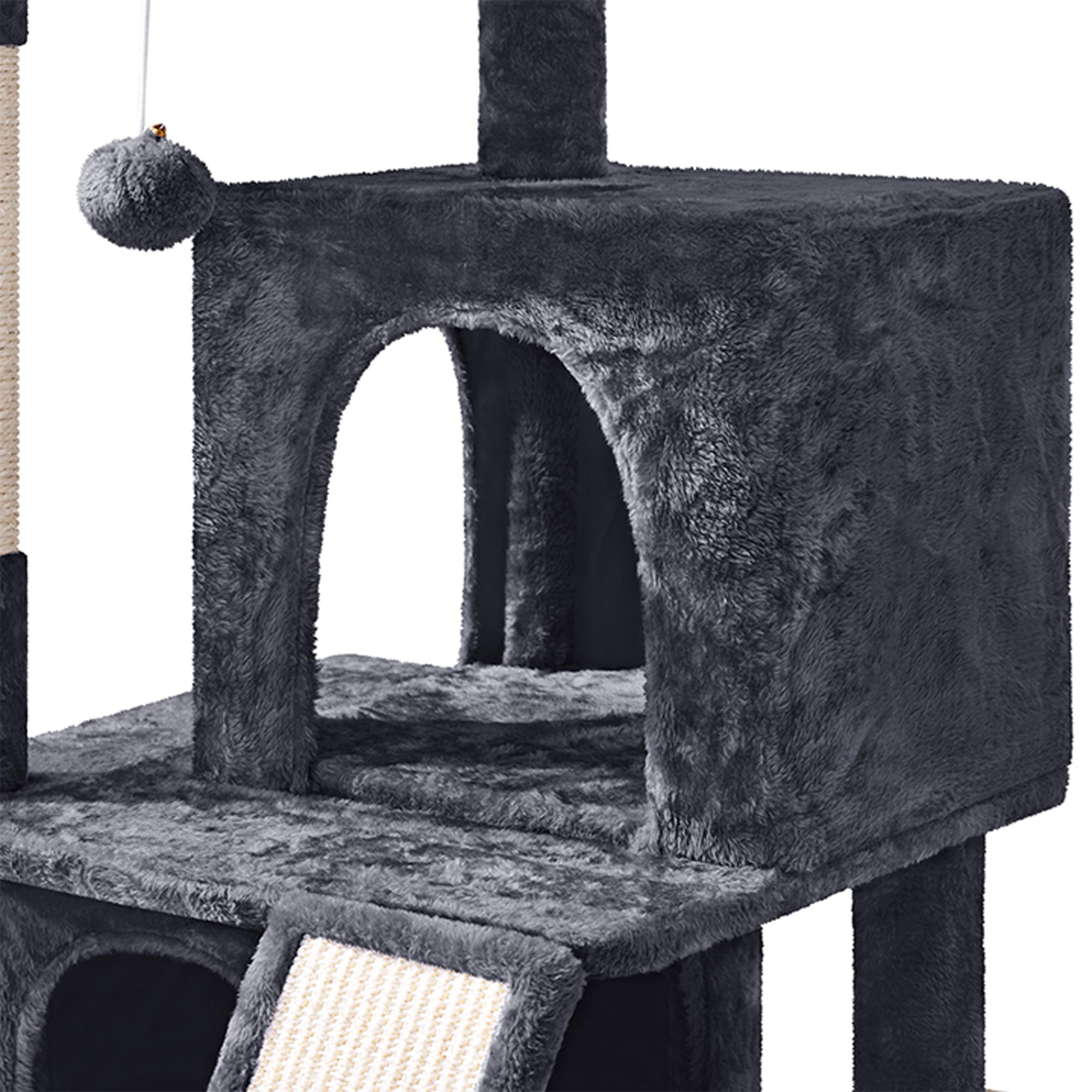 Yaheetech 36-in Multi-Level Cat Tree with 2 Condos and Scratching Board - thumbnail 5