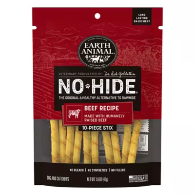 Earth Animal No Hide Adult Dog Chews - Beef Sticks 10 ct - Image 1
