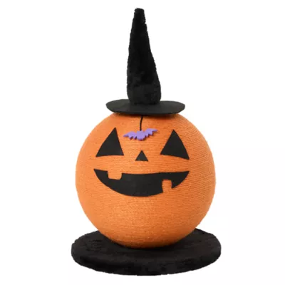 Thrills & Chills® Halloween Pumpkin Witch Cat Scratching Post 11.8 IN L X 11.8 IN W - Image 2