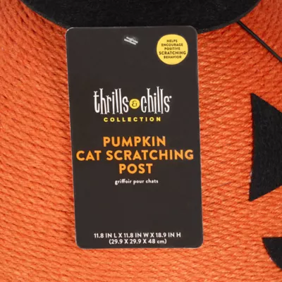 Thrills & Chills® Halloween Pumpkin Witch Cat Scratching Post 11.8 IN L X 11.8 IN W - Image 3