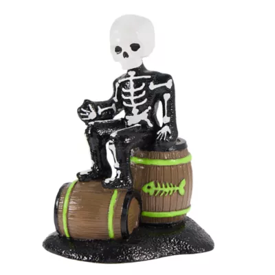 Thrills & Chills® Skeleton on Barrels Aquarium Bubbler Ornament - Image 1