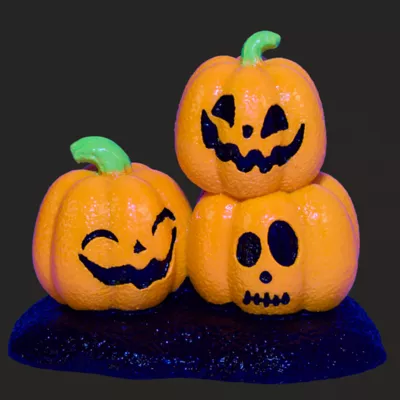 Thrills & Chills® Tri-Pumpkin Aquarium Ornament - Image 2