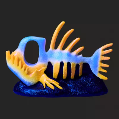 Thrills & Chills® Aglerfish Skeleton Swim Through Aquarium Ornament - Image 2
