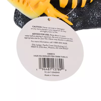 Thrills & Chills® Aglerfish Skeleton Swim Through Aquarium Ornament - Image 4