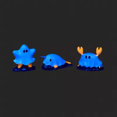 Thrills & Chills® Sea Animal Ghost Mini Aquarium Ornaments - 3 Count - Image 2
