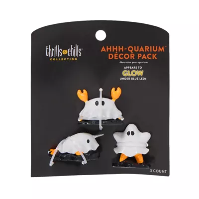 Thrills & Chills® Sea Animal Ghost Mini Aquarium Ornaments - 3 Count - Image 3
