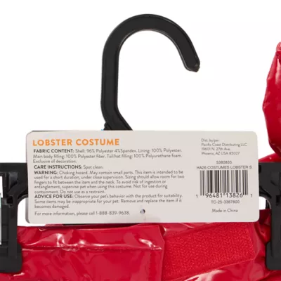 Thrills & Chills® Lobster Dog & Cat Costume - Image 7