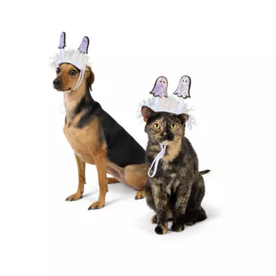 Thrills & Chills® Ghost Dog & Cat Headpiece - Image 1