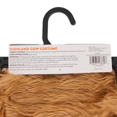 Thrills & Chills® Highland Cow Dog & Cat Costume - Image 7