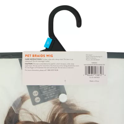 Thrills & Chills® Brown Braids Dog & Cat Wig Headpiece - Image 6
