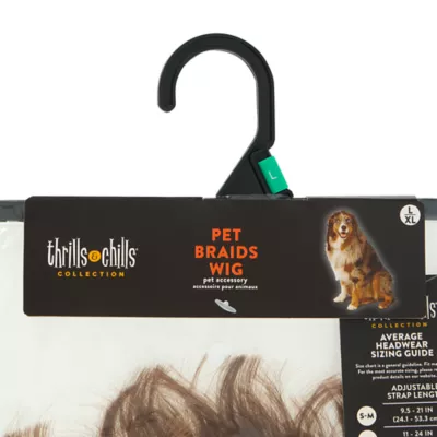Thrills & Chills® Brown Braids Dog & Cat Wig Headpiece - Image 5