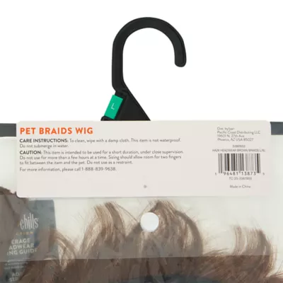 Thrills & Chills® Brown Braids Dog & Cat Wig Headpiece - Image 6