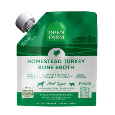 Open Farm Grain Free Bone Broth Topper for Cats or Dogs - Human Grade, Turkey - Image 1
