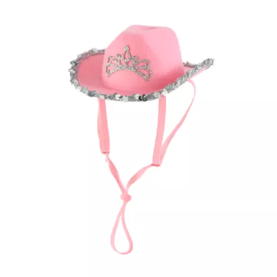 Thrills & Chills® Pink Cowboy Hat & Bandana Dog & Cat Set - Image 4