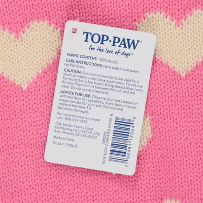 Top Paw® Hearts Dog Sweater - Image 5