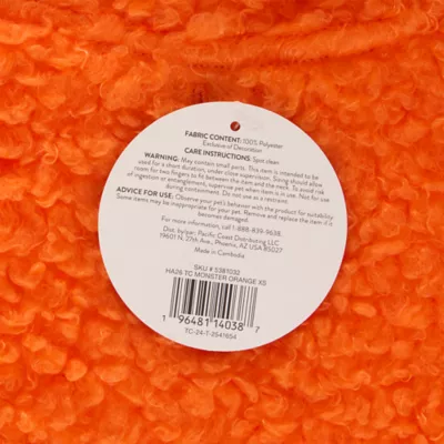 Thrills & Chills® Orange Monster Dog & Cat Hoodie - Image 7