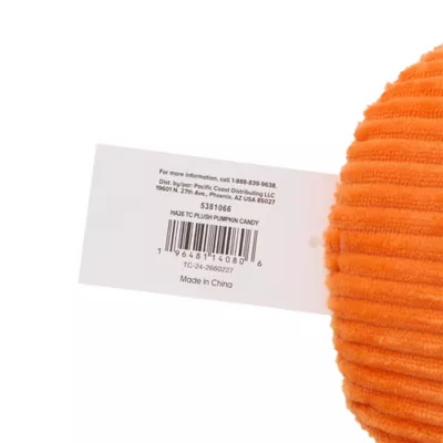 Thrills & Chills™ Halloween Plush Pumpkin Candy Dog Toy - Image 4