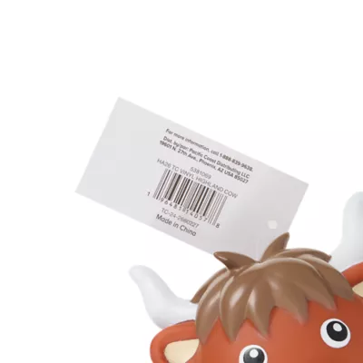 Thrills & Chills™ Halloween Vinyl Highland Cow Dog Toy - Image 4