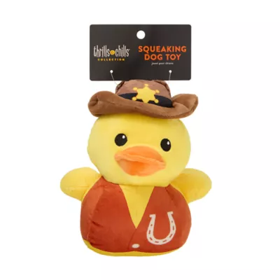 Thrills & Chills™ Halloween Plush Duck Cowboy Dog Toy - Image 3