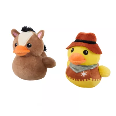 Thrills & Chills™ Halloween Plush Duck Horse Cowboy  Dog Toy 2-Pack - Image 1