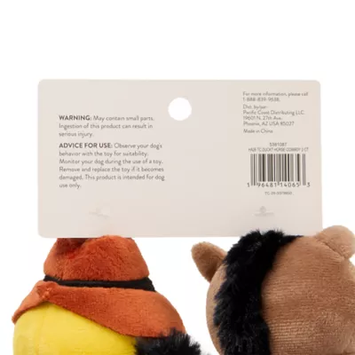 Thrills & Chills™ Halloween Plush Duck Horse Cowboy  Dog Toy 2-Pack - Image 4