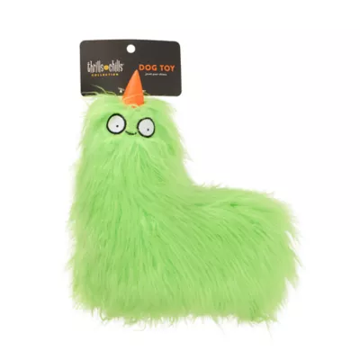 Thrills & Chills™ Halloween Plush Monster Green Dog Toy - Image 3