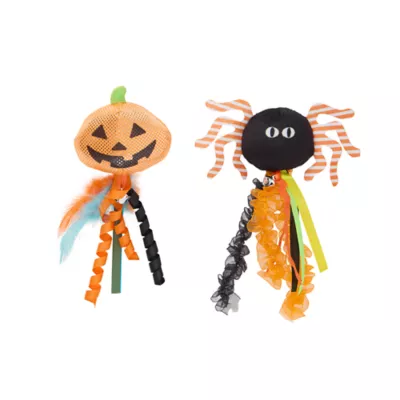 Thrills & Chills™ Halloween Plush Cat Toys 2-Pack - Image 1