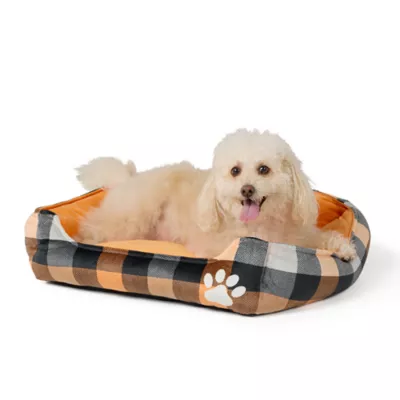 Thrills & Chills® Halloween Plaid Cuddler Dog Bed, ONESIZE 18 IN L X 20 IN W - Image 1