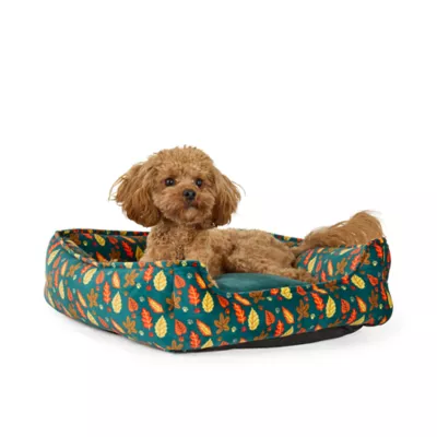 Thrills & Chills® Halloween Leaves Cuddler Dog Bed, ONESIZE 18 IN L X 20 IN W - Image 1