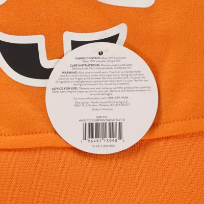 Thrills & Chills® Pumpkin Dog & Cat Sweatsuit - Image 7