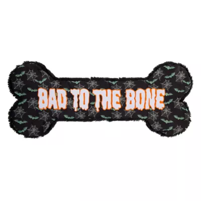 Thrills & Chills™ Halloween Plush Flattie Bone Dog Toy - Image 2