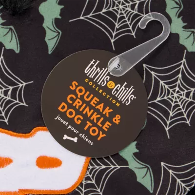 Thrills & Chills™ Halloween Plush Flattie Bone Dog Toy - Image 3