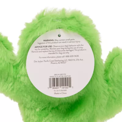 Thrills & Chills™ Halloween Plush Flattie Cactus Dog Toy - Image 4
