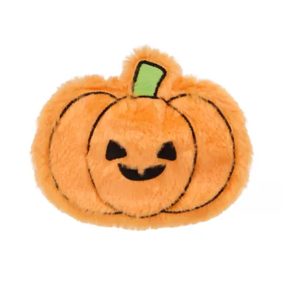 Thrills & Chills™ Halloween Plush Flattie Pumpkin Dog Toy - Image 1