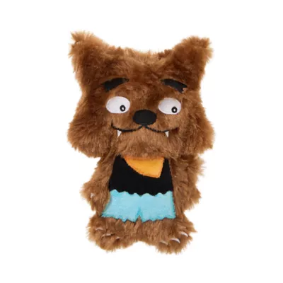 Thrills & Chills™ Halloween Plush Flattie Wolf Dog Toy - Image 1