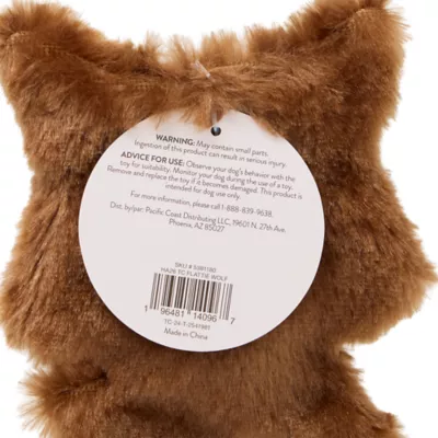 Thrills & Chills™ Halloween Plush Flattie Wolf Dog Toy - Image 4