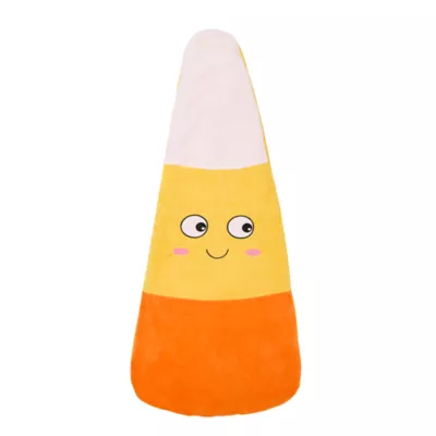 Thrills & Chills™ Halloween Plush Flattie Candy Corn Dog Toy - Image 2