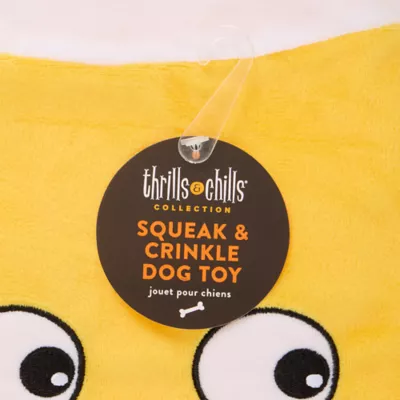 Thrills & Chills™ Halloween Plush Flattie Candy Corn Dog Toy - Image 3