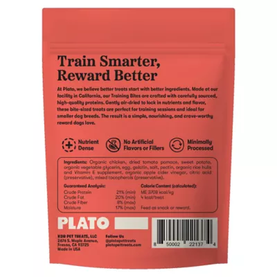 Plato Air-Dried Training Bites All Life Stages Dog Training Treats - Chicken 6 oz - Image 2